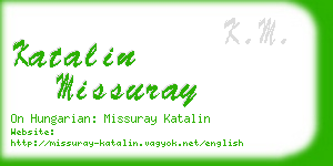 katalin missuray business card